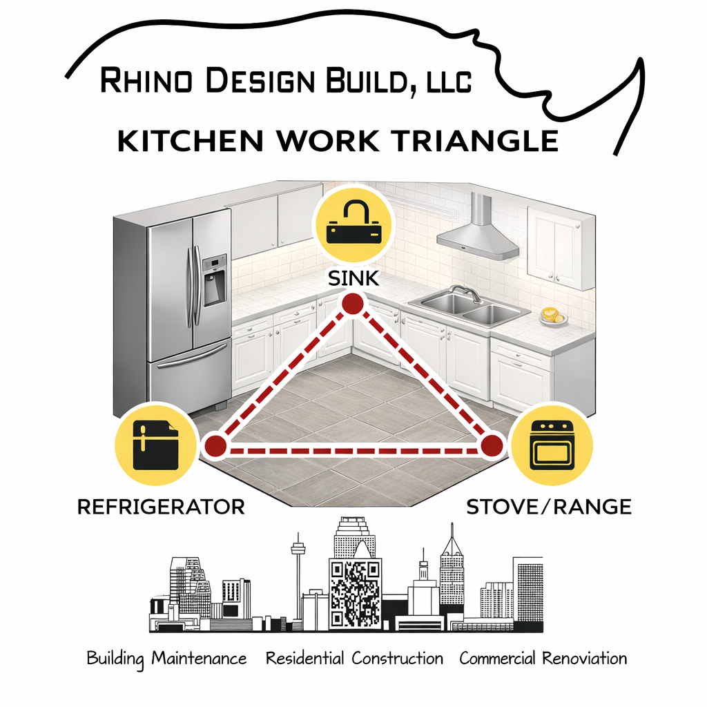Modern kitchen remodel in San Antonio with custom cabinets, updated layout, and high end finishes by Rhino Design Build